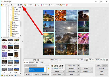 How to make a collage in PhotoScape